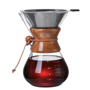 Ured za mehanichno prigotvyane na filter kafe BELOGIA Chemex s dyrvena yaka 800ml